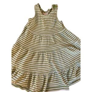 Hanna Andersson Green Stripe Layered Twirl Dress size 80